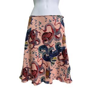 Haystacks Octopus Sea-life Ocean Reversible A-Line Skirt Size M